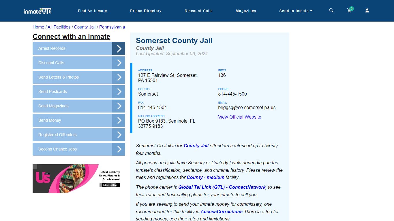 Somerset County Jail - Inmate Locator